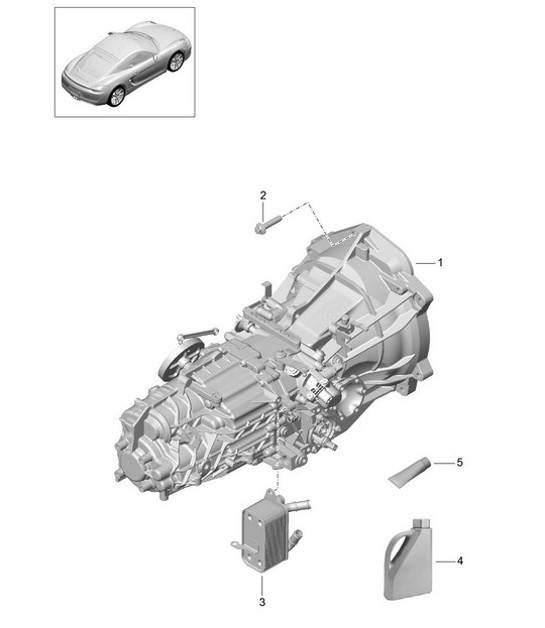 Handgeschakelde versnellingsbak / Vervangingstransmissie 81C Cayman / Cayman S 2014-16