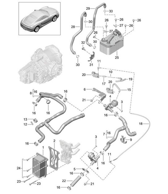 Diagram 360-000 Porsche 944 2.7L 8V 1988-89 