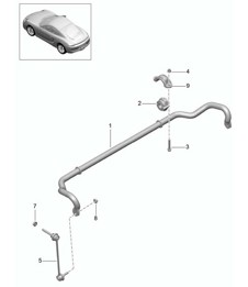 Anti-roll bar 981C Cayman / Cayman S 2014-16