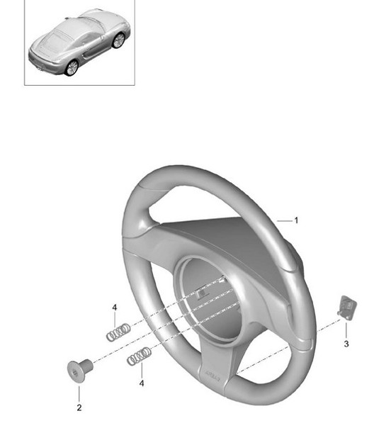 Stuurwielen / handgeschakelde 6-versnellingsbak (PR:480) 981C Cayman / Cayman S 2014-16