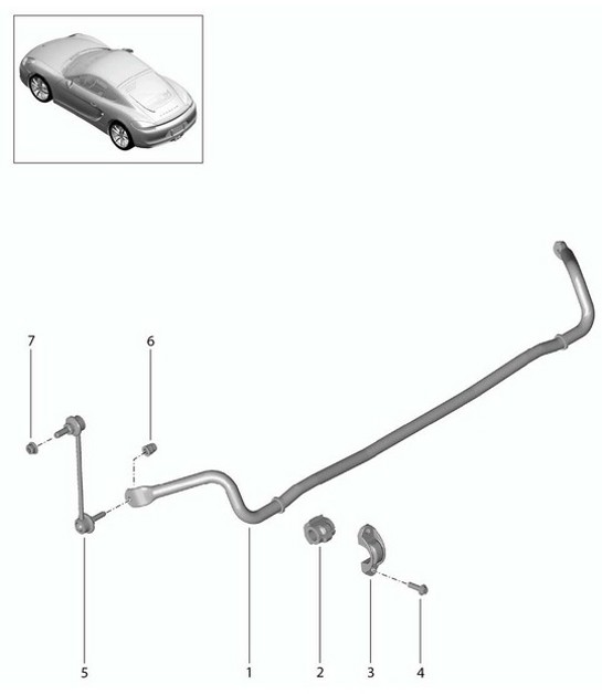 Barra antirollio 981C Cayman / Cayman S 2014-16