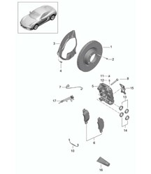 Scheibenbremse / Vorderachse 981C Cayman / Cayman S 2014-16