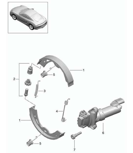 Freno di stazionamento 981C Cayman / Cayman 2014-16