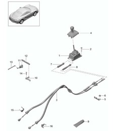 Transmissiebediening / Handgeschakelde versnellingsbak (PR: 480) 981C Cayman / Cayman S 2014-16