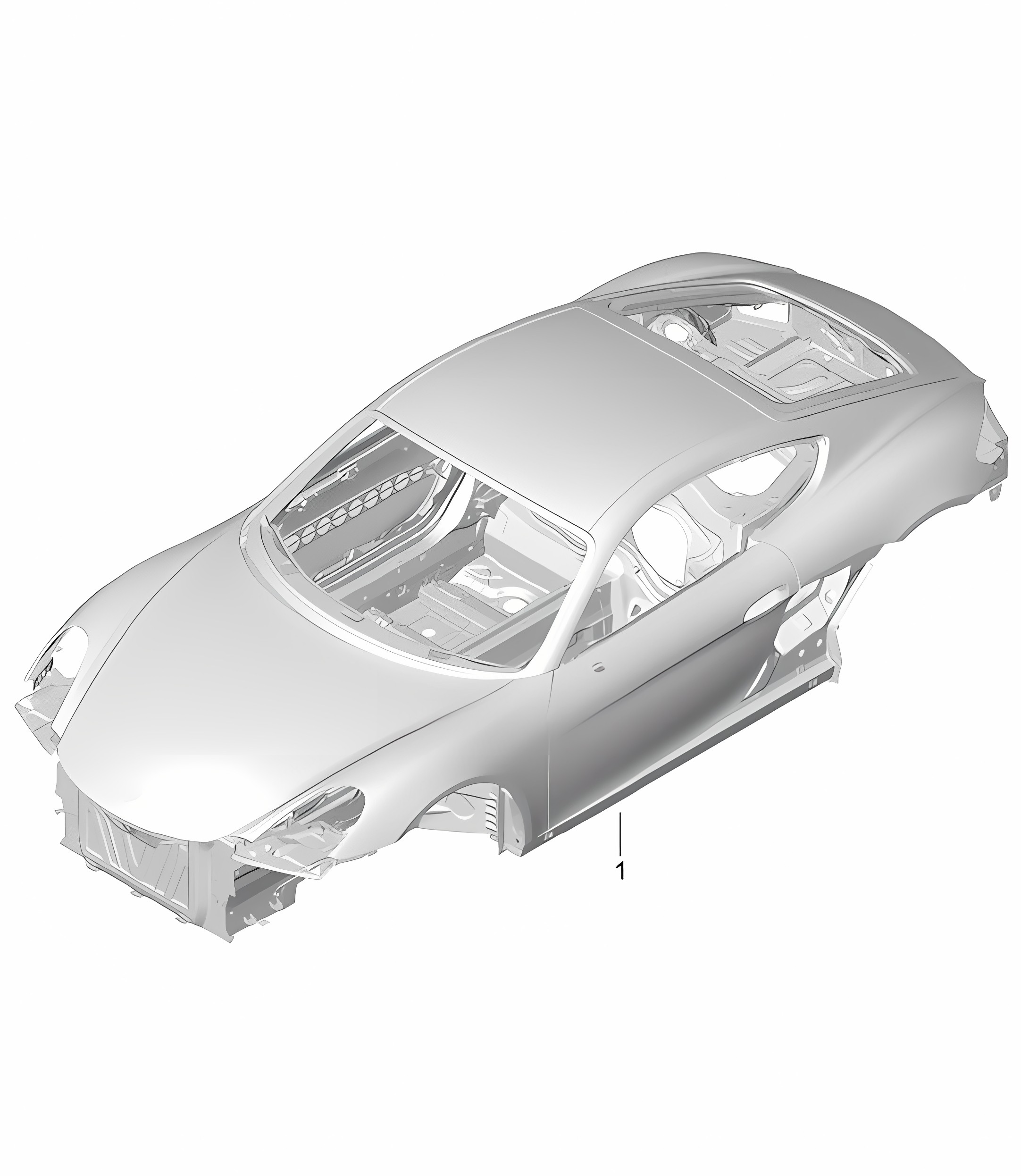 Car body 981C Cayman / Cayman S 2014-16