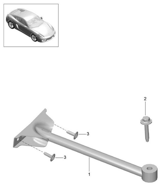 Domstrebe 981C Cayman / Cayman S 2014-16