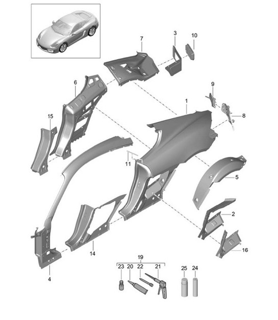 Seitenteil 981C Cayman / Cayman S 2014-16