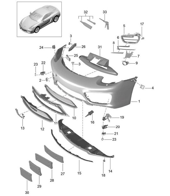 Diagram 802-000 Porsche Cayenne 9PA (955) 2003-2006 Carrosserie