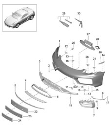 Front bumper (PR:011, Special model GTS) 981C Cayman GTS 2014-16