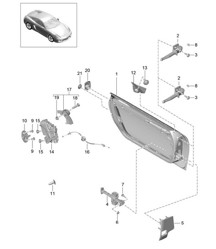 Deurschaal / Installatiedelen / Deurslot 981C Cayman / Cayman S 2014-16
