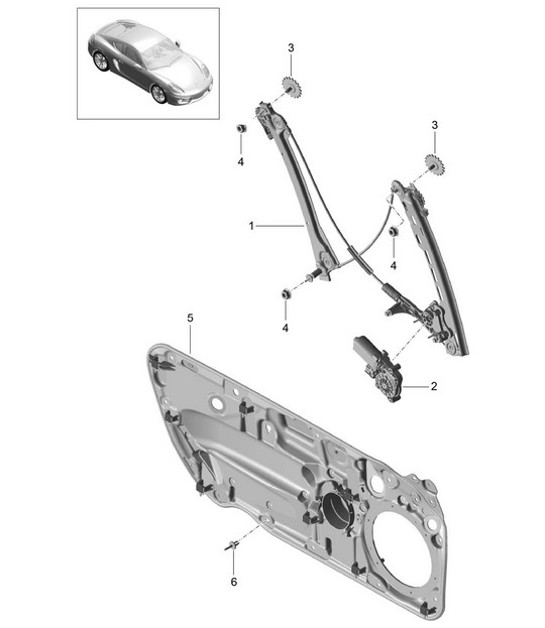Diagram 804-030 Porsche Cayman 987C / 981C (2005-2016) Carrosserie