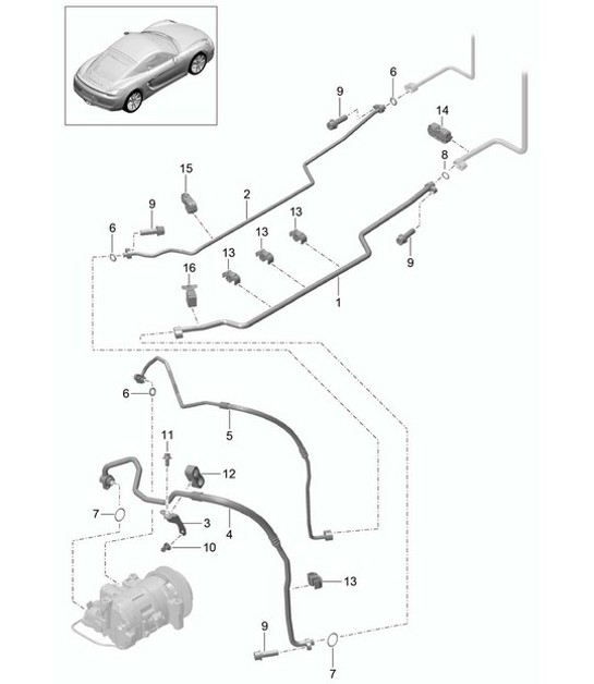 Diagram 813-025 Porsche Cayenne 9PA (955) 2003-2006 Carrosserie