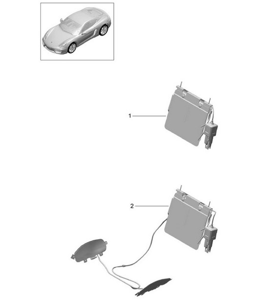 Lordosenstütze / Zubehör 981C Cayman / Cayman S 2014-16