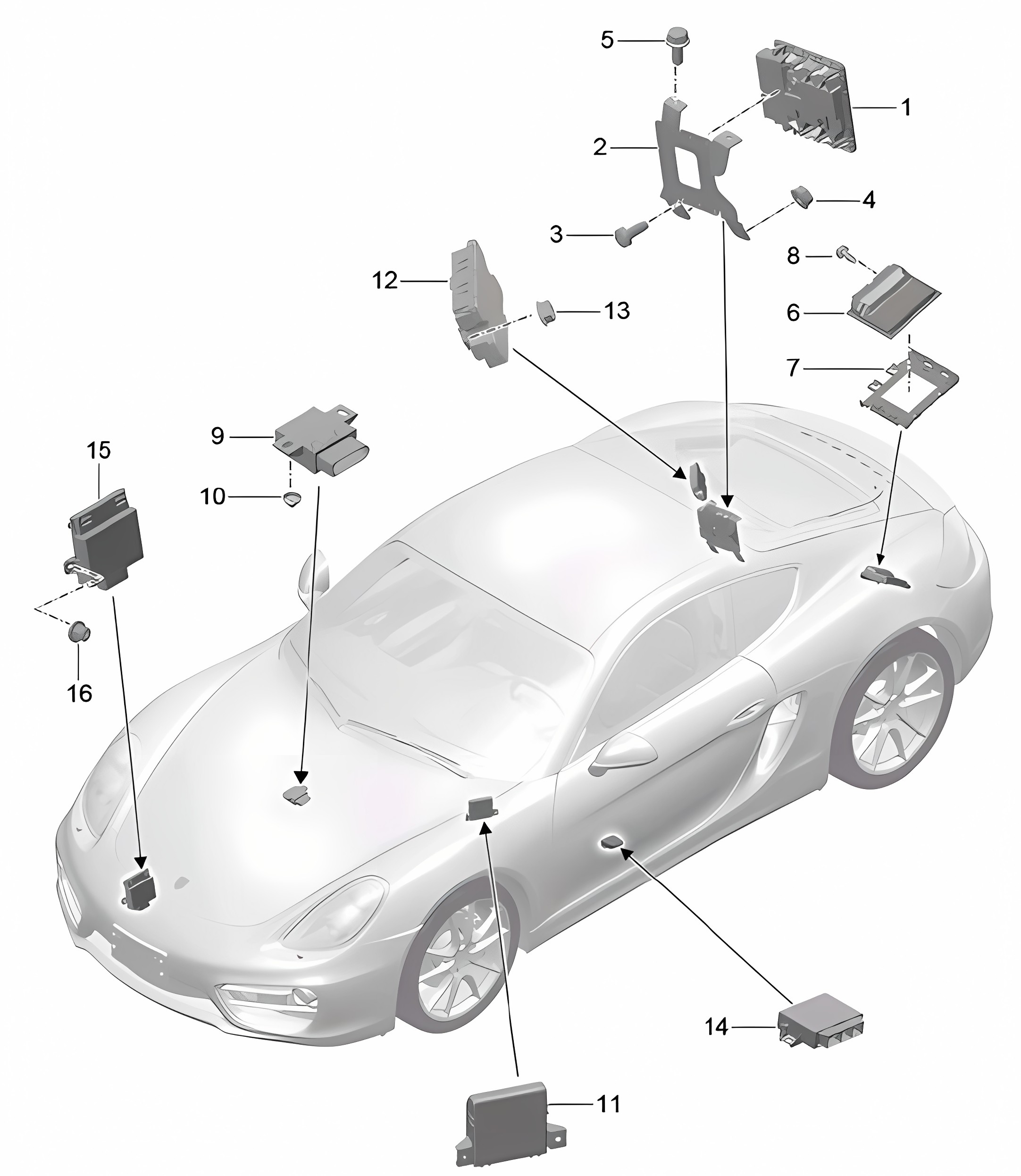 Control units 981C Cayman / Cayman S 2014-16