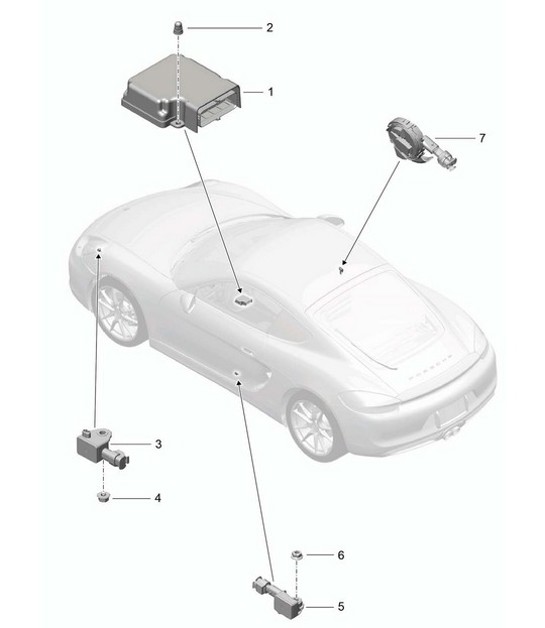 Centralina / Sensore / Airbag 981C Cayman / Cayman 2014-16