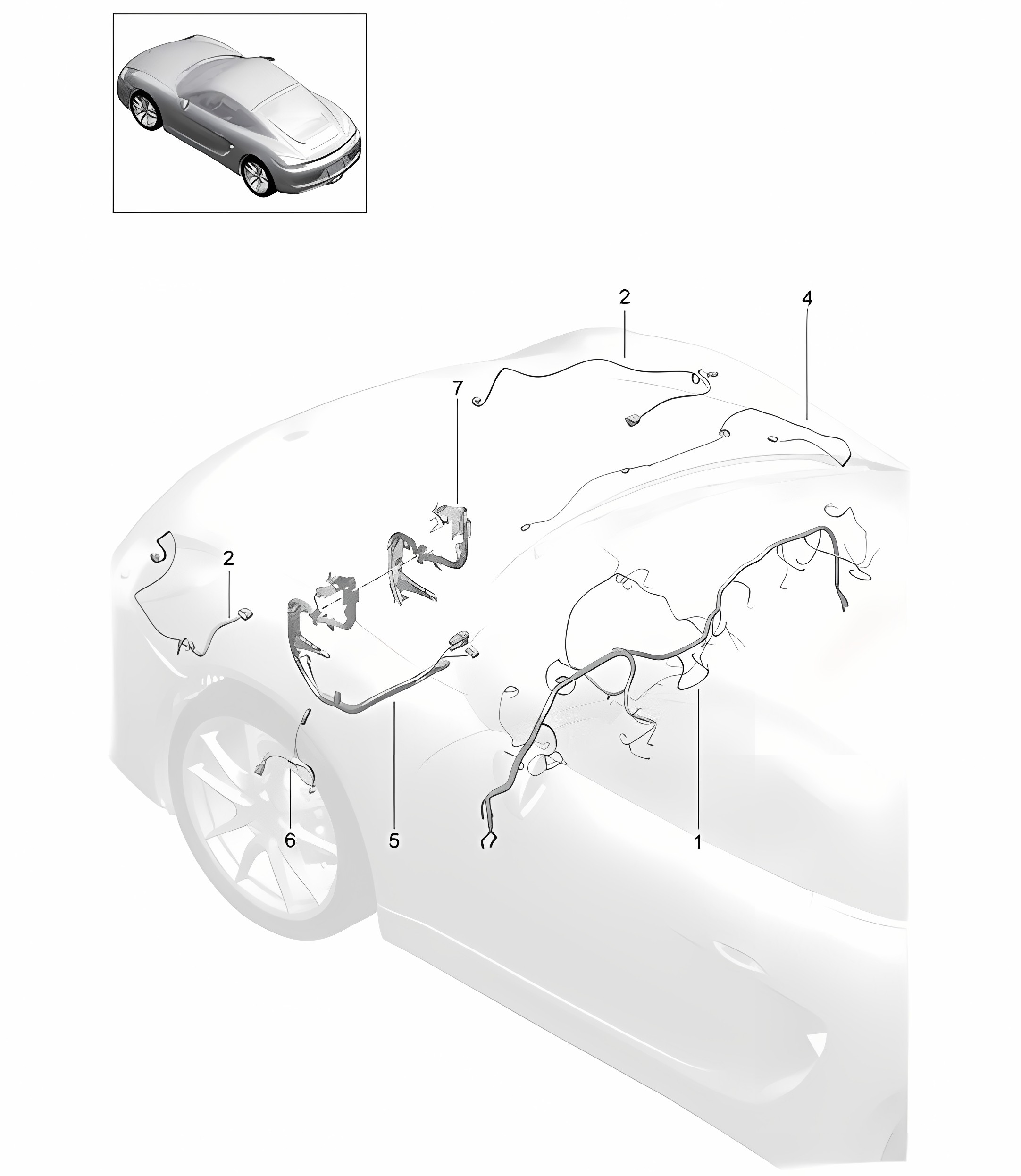 Wiring looms / Dashboard / Trim / Cover / Steering / Front axle 981C Cayman / Cayman S 2014-16