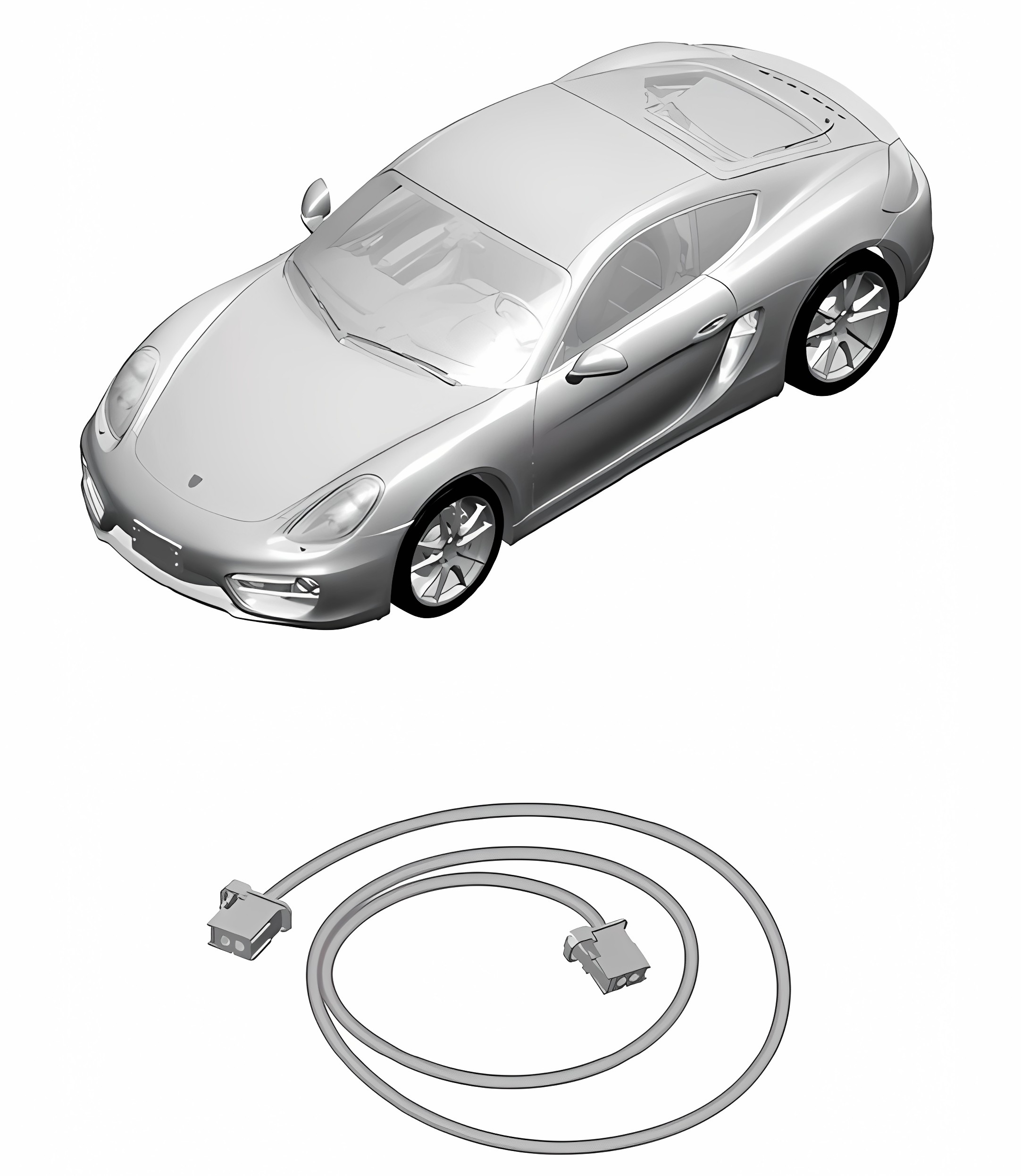 Fibre optic wave conductor 981C Cayman / Cayman S 2014-16