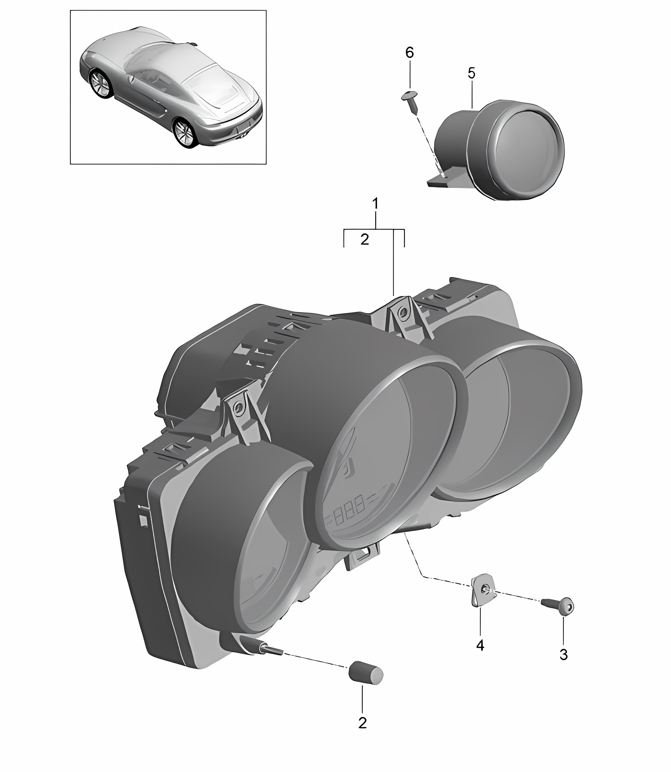 Instruments / Stopwatch 981C Cayman / Cayman S 2014-16