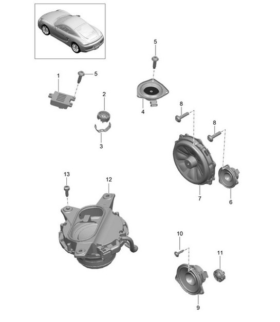 Altoparlante 981C Cayman / Cayman S 2014-16
