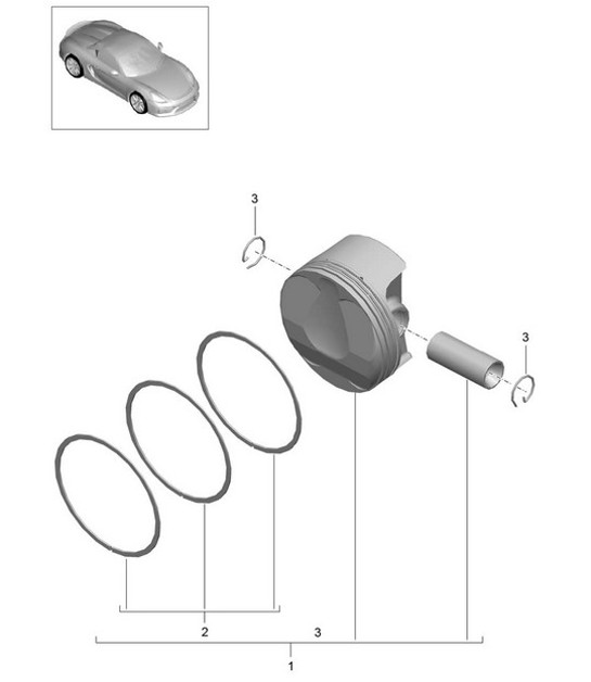 Diagram 102-005 Porsche 914 (1970-1976) Engine