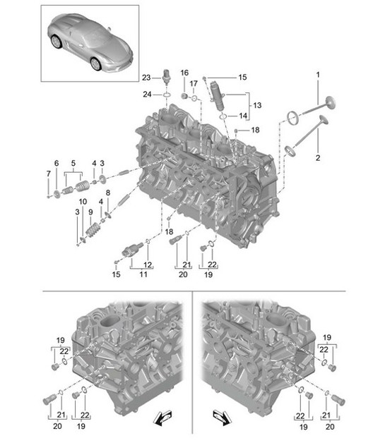 Diagram 103-005 Porsche 996 (911) (1997-2005) Engine