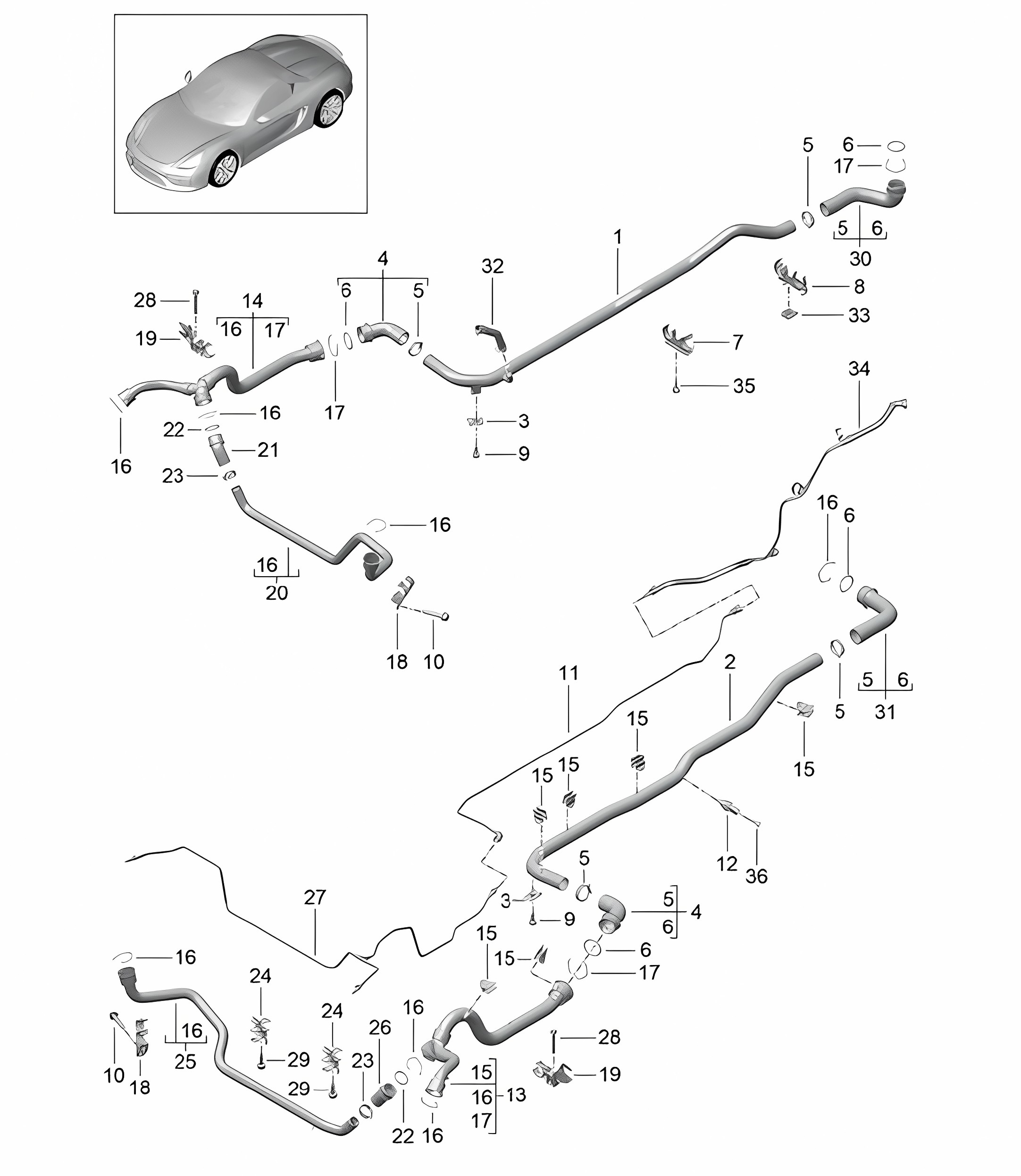 Water cooling 981.SP Boxster Spyder 2016