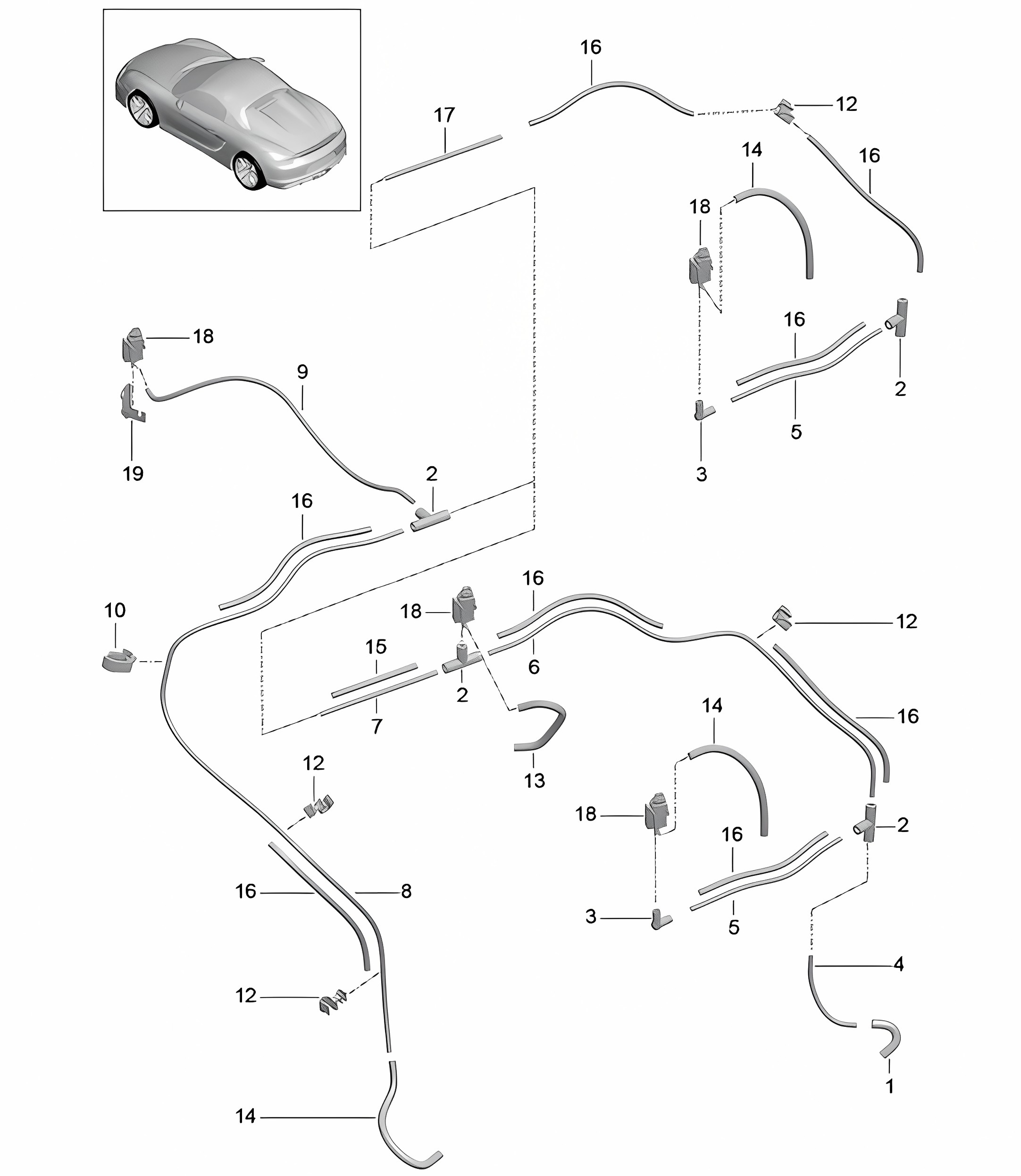 Vacuum system / Engine 981.SP Boxster Spyder 2016