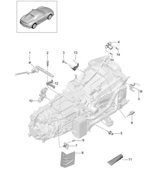 Diagram 302-010 Porsche 970.1 Panamera GTS V8 4.8L 2011-13 Transmission