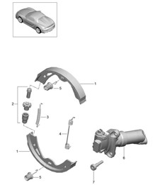 Parking brake 981.SP Boxster Spyder 2016