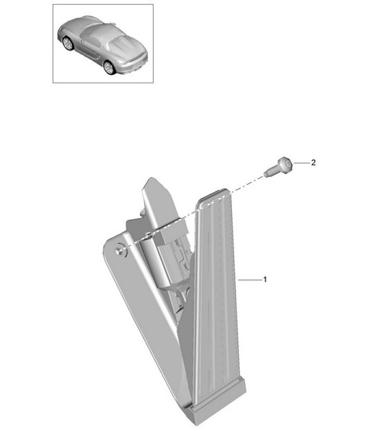 Diagram 702-010 Porsche 356 (1950-1965) Hand Lever System, Pedal Cluster 