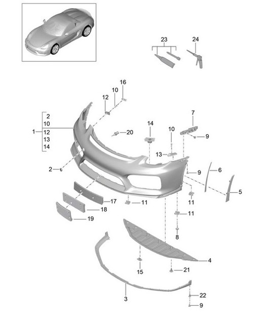 Diagram 802-000 Porsche Boxster 986/987/981 (1997-2016) Body