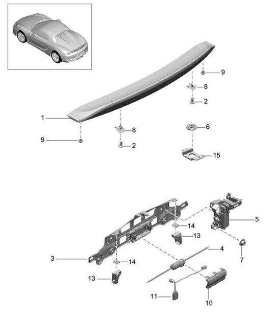 Spoiler trasero 981.SP Boxster Spyder 2016