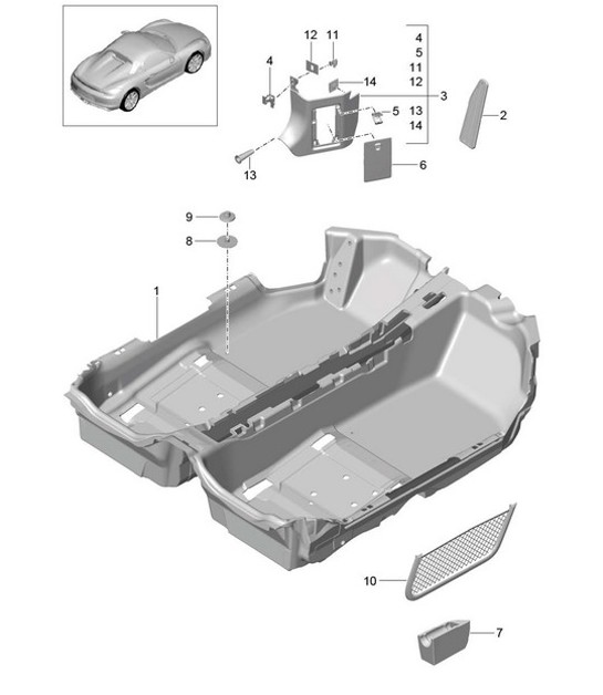 Pavimentos / Moquetas 981.SP Boxster Spyder 2016