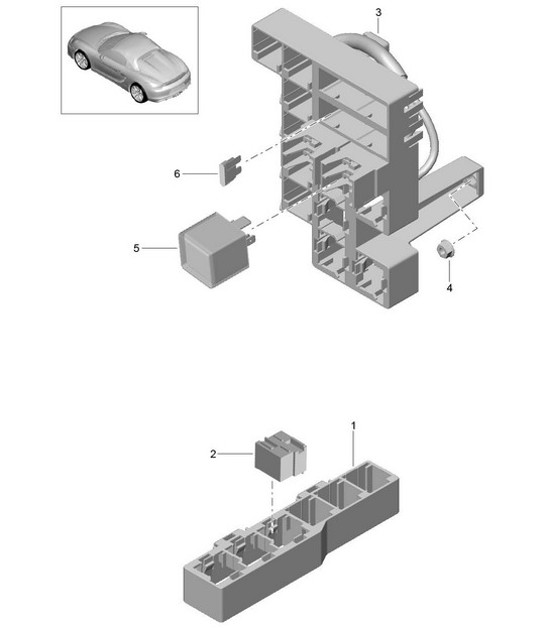 Diagram 902-001 Porsche 993 (911) C2S 1994-97 Electrical equipment