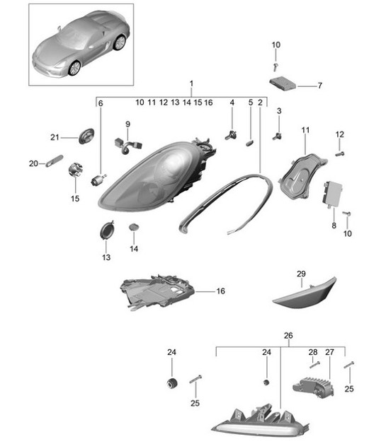 Diagram 905-002 Porsche Macan (95B) MK2 2019-2021 