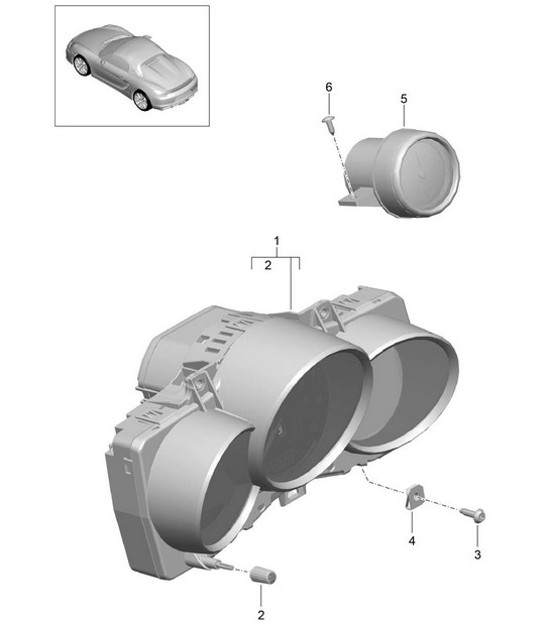 Diagram 906-000 Porsche Boxster 718 (982) 2017>> Electrical equipment