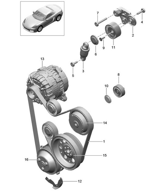 Diagram 101-010 Porsche 928 (1978-1995) 