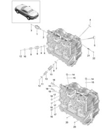 Cylinder head / Accessories / Valves 718 (982) Boxster 2017>>