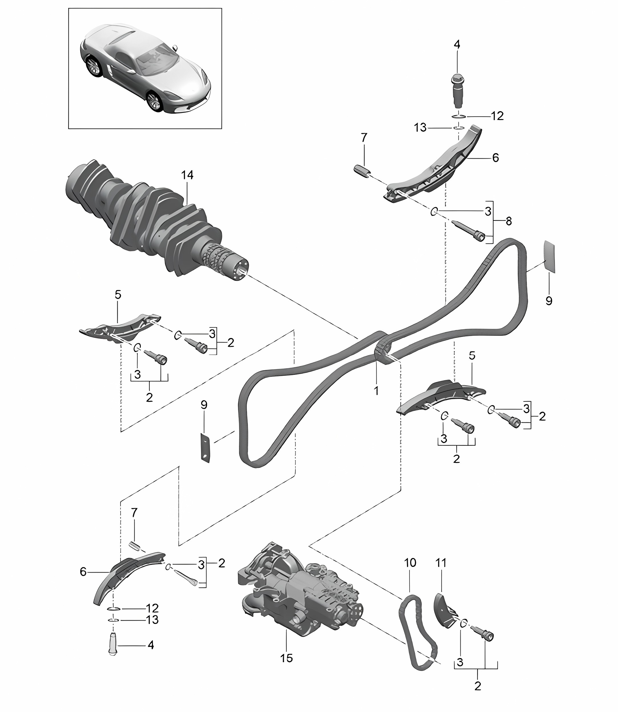 Timing chain 718 (982) Boxster 2017>>
