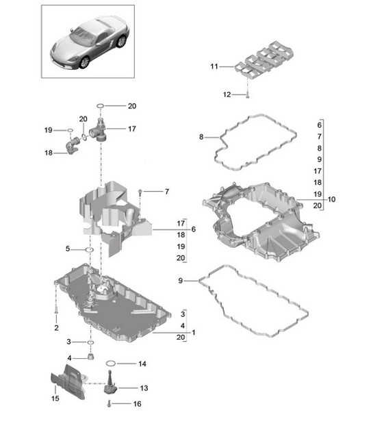 Diagram 104-002 Porsche 928 (1978-1995) 