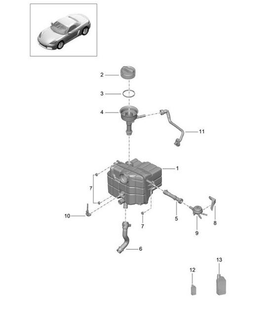 Diagram 105-020 Porsche 944 2.7L 8V 1988-89 