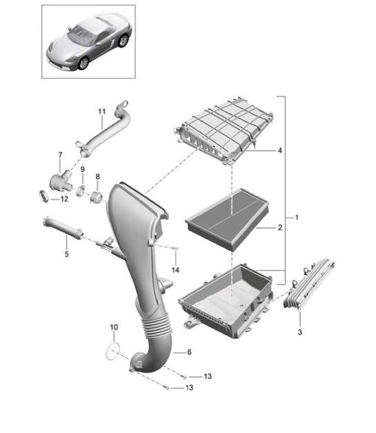 Diagram 106-000 Porsche Cayenne 92A (958) 2010-2017 Engine
