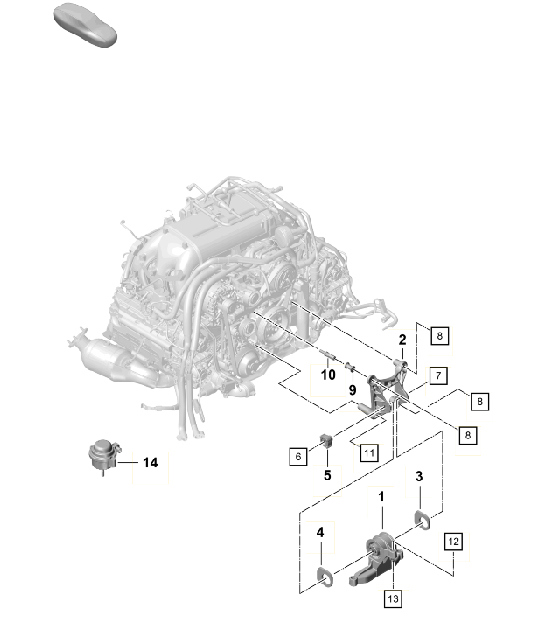 Diagram 109-010 Porsche 356 (1950-1965) Engine