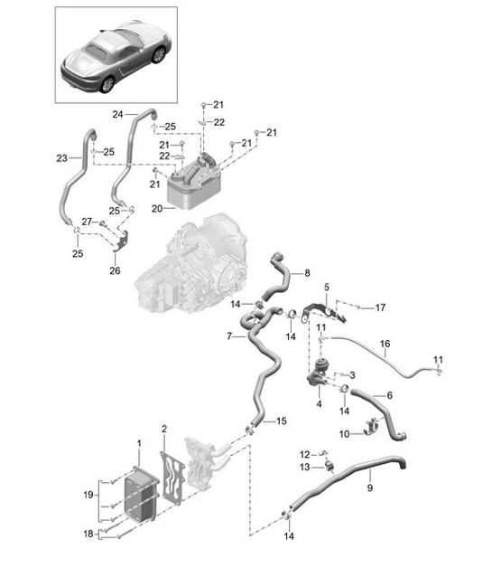 Diagram 360-000 Porsche 356B 1959-63 Transmission