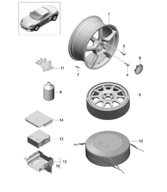 Diagram 601-000 Porsche 924S 2.5L 1986-87 