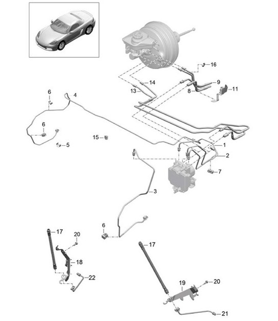 Diagram 604-005 Porsche Macan (95B) MK1 (2014-2018) Wheels, Brakes