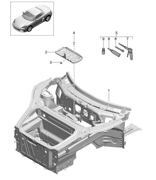 Diagram 801-005 Porsche Macan (95B) MK1 (2014-2018) Body