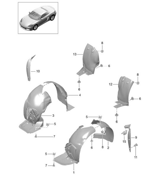 Diagram 801-075 Porsche Macan (95B) MK1 (2014-2018) Body