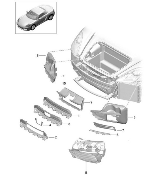 Diagram 802-010 Porsche Macan (95B) MK1 (2014-2018) Body