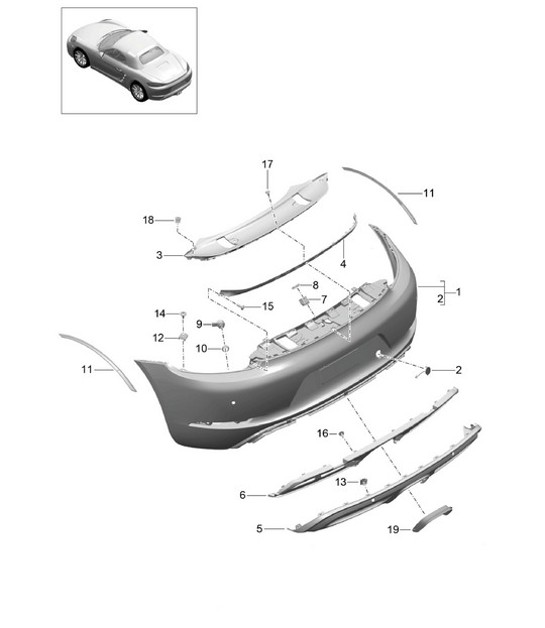 Diagram 802-020 Porsche Boxster 986 2.7L 2003-04 Body